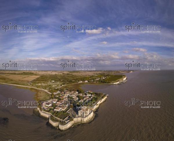 Aerial view Sainte-Radegonde medieval Church, Talmont sur Gironde, Charente Maritime (BWP_00427.jpg)